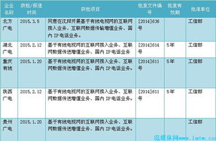 盘点获准开展电信业务的广电企业和民营企业